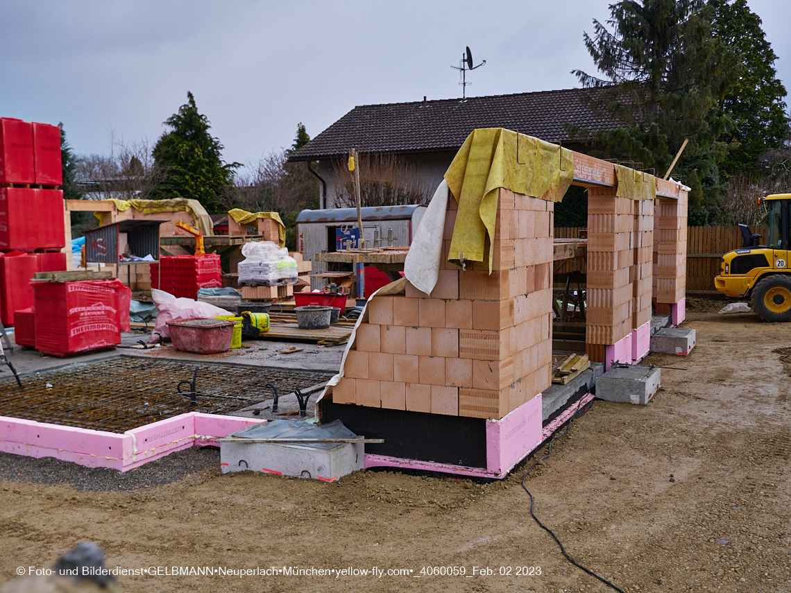 02.02.2023 - Baustelle Niederalmstraße 16 in Neuperlach